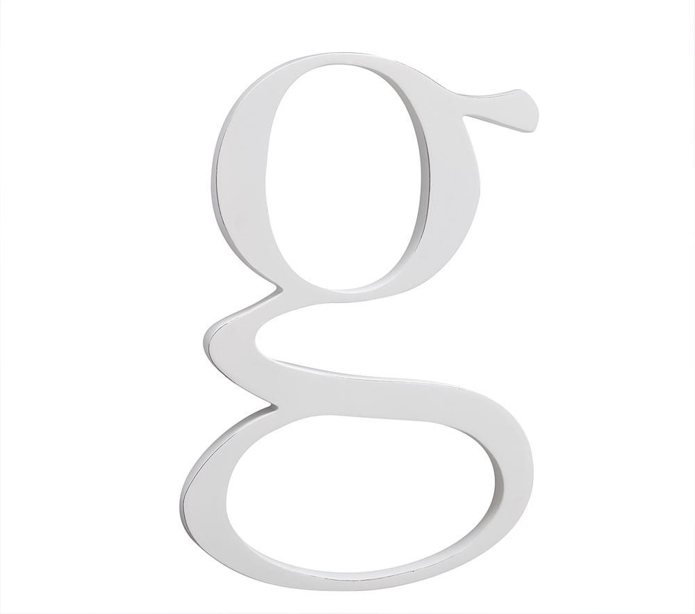 Simply White Lowercase Letter Simply White G
