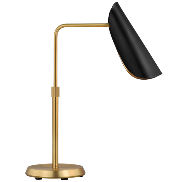 Midnight Black and Burnished Brass LED Bulb(s) Included