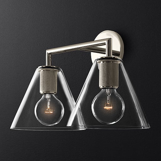 Купить Бра Utilitaire Funnel Shade Double Sconce в интернет-магазине roooms.ru